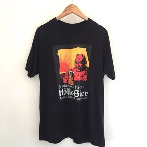 German Beer Black Graphic Tee Sz L